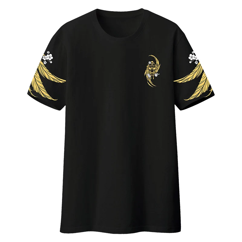 

Hot Mobile Game Onmyoji Ootengu Cosplay Costumes Fashion Printed Wings Anime Men Women Three Quarter Sleeve T-shirt Tops