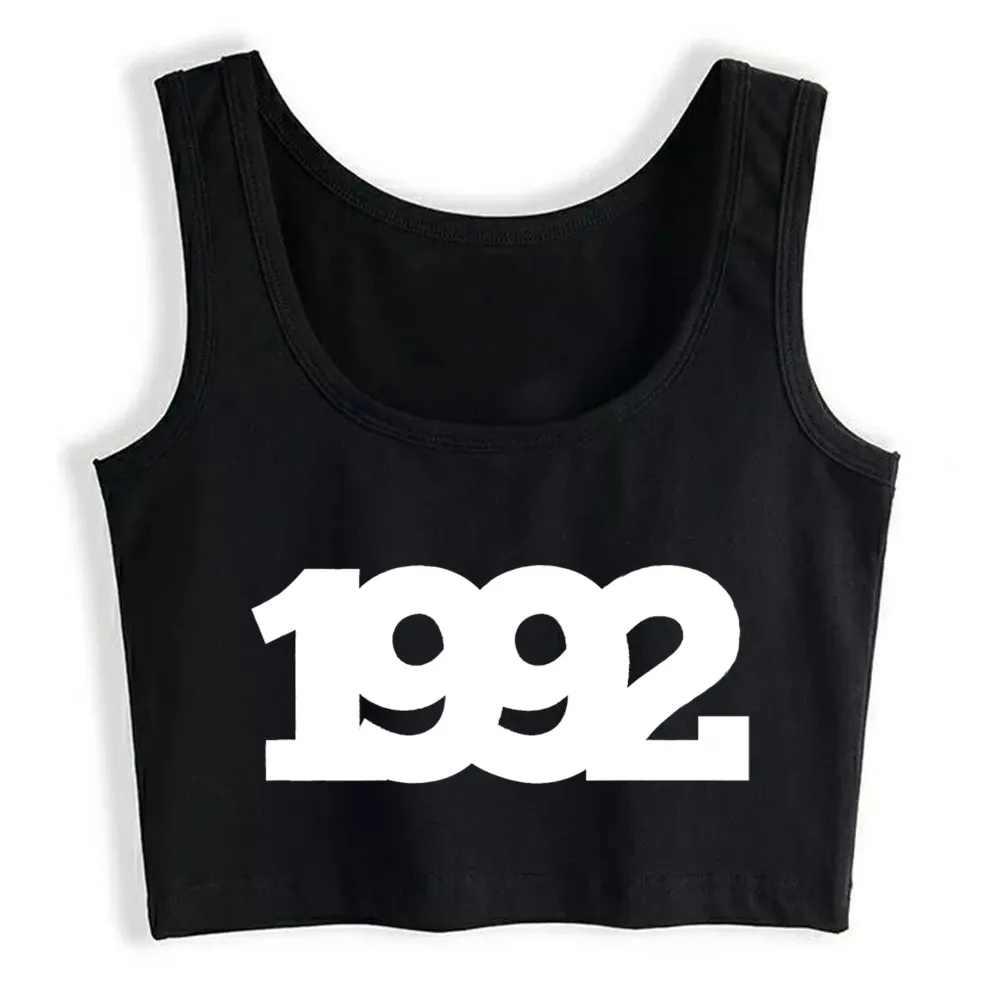 

Crop Top Women 1992 Year Of Birth Birthday Gift Harajuku Tank Top Women Print Women Clothes