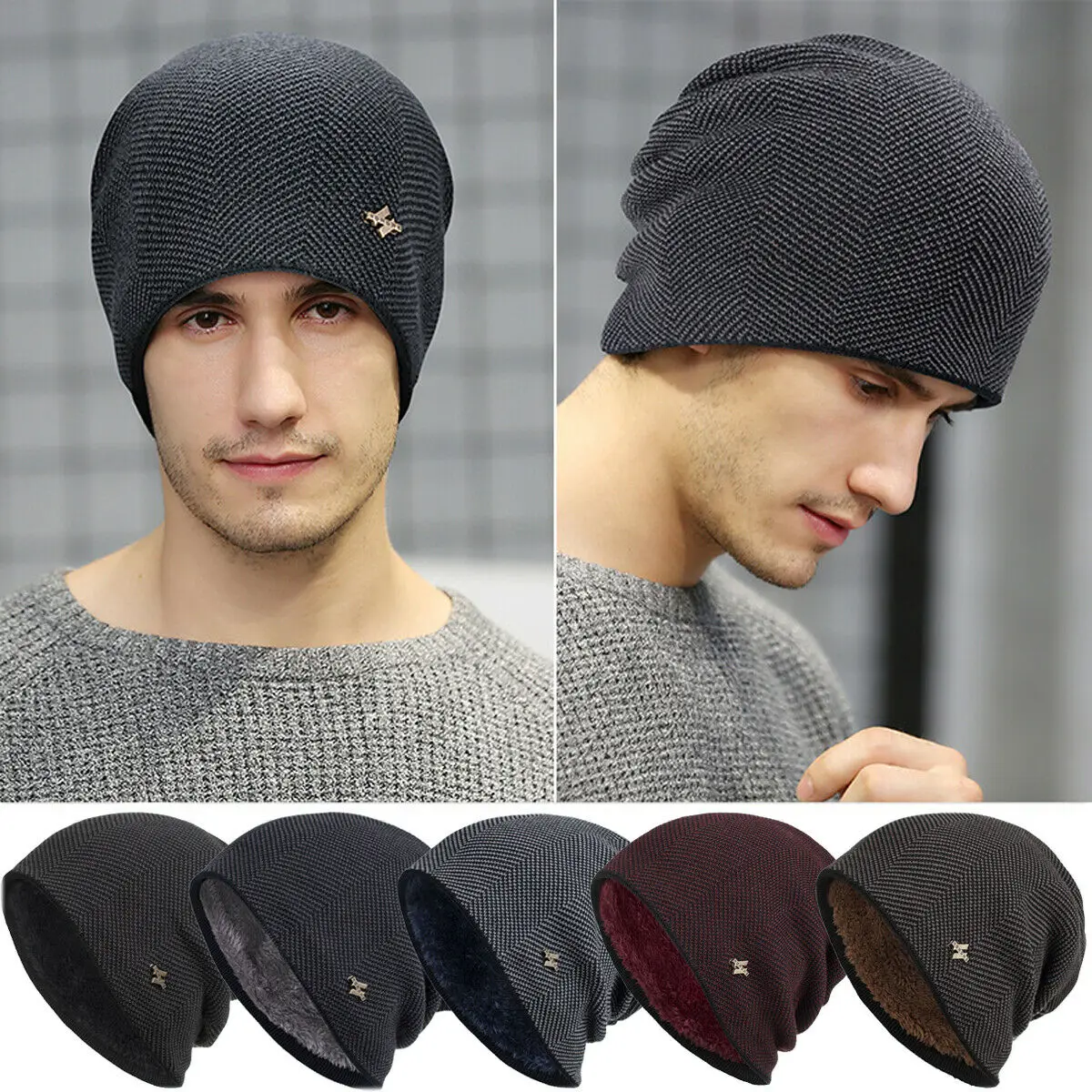 2019 модная мужская и женская вязаная осенне-зимняя теплая Лыжная сутулящаяся