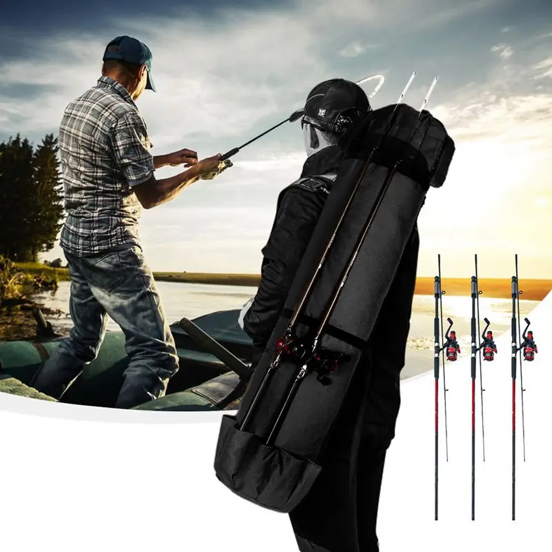 Fishing Rod Carrier Reel Organizer Pole Storage Bag For And Traveling A Gift Family Father Daughter Frie | Спорт и развлечения