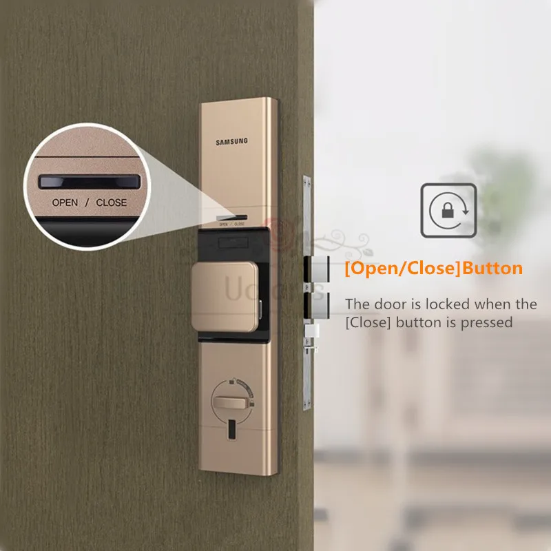 SAMSUNG Smart Fingerprint Digital Doorlock SHP-DR719 Security Automatic Electronic Home Lock With Password Card Key Phone NFC |