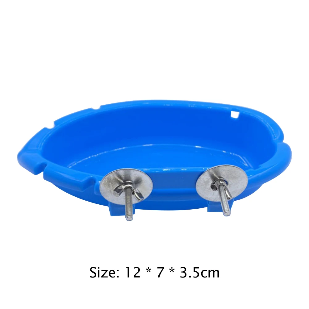 

Small Bird Bathtub Parrot Bathing Food Bowl Feeder Box Hanging Pet Peony Bird Cage Parrot Shower Standing Case Accessories
