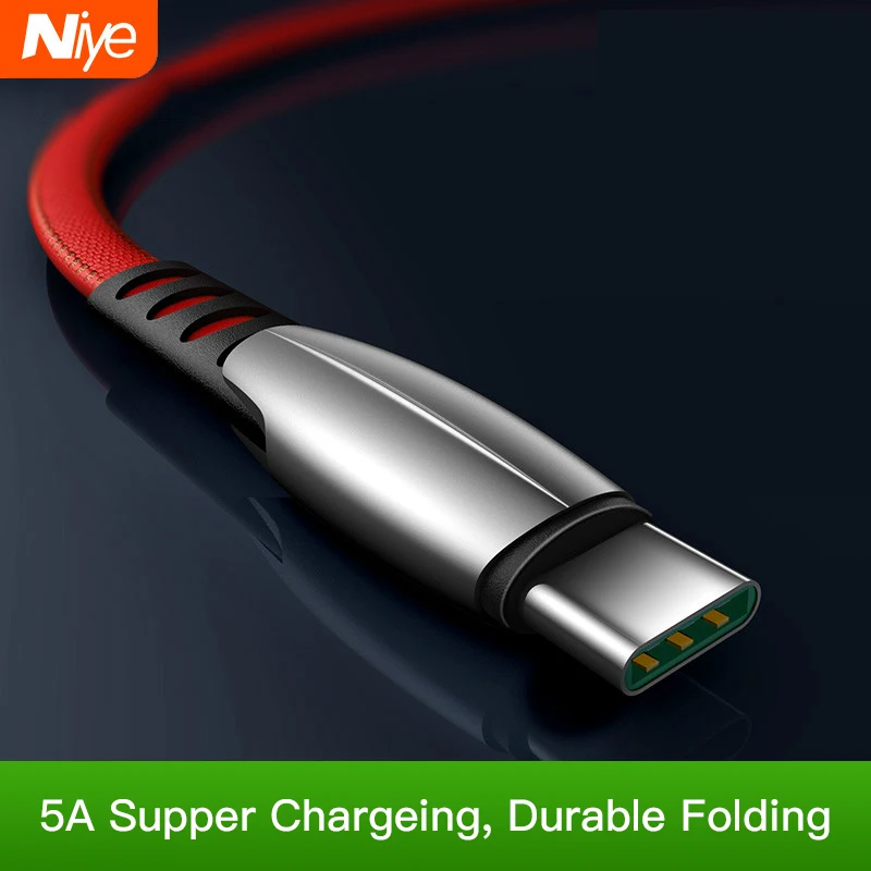 Кабель USB Type C 5A кабель для быстрой зарядки и передачи данных Samsung Galaxy Xiaomi Redmi Huawei