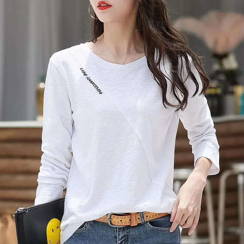 

T-shirt Women 2019 purpel New Women White T Shirt summer Cotton T shirt