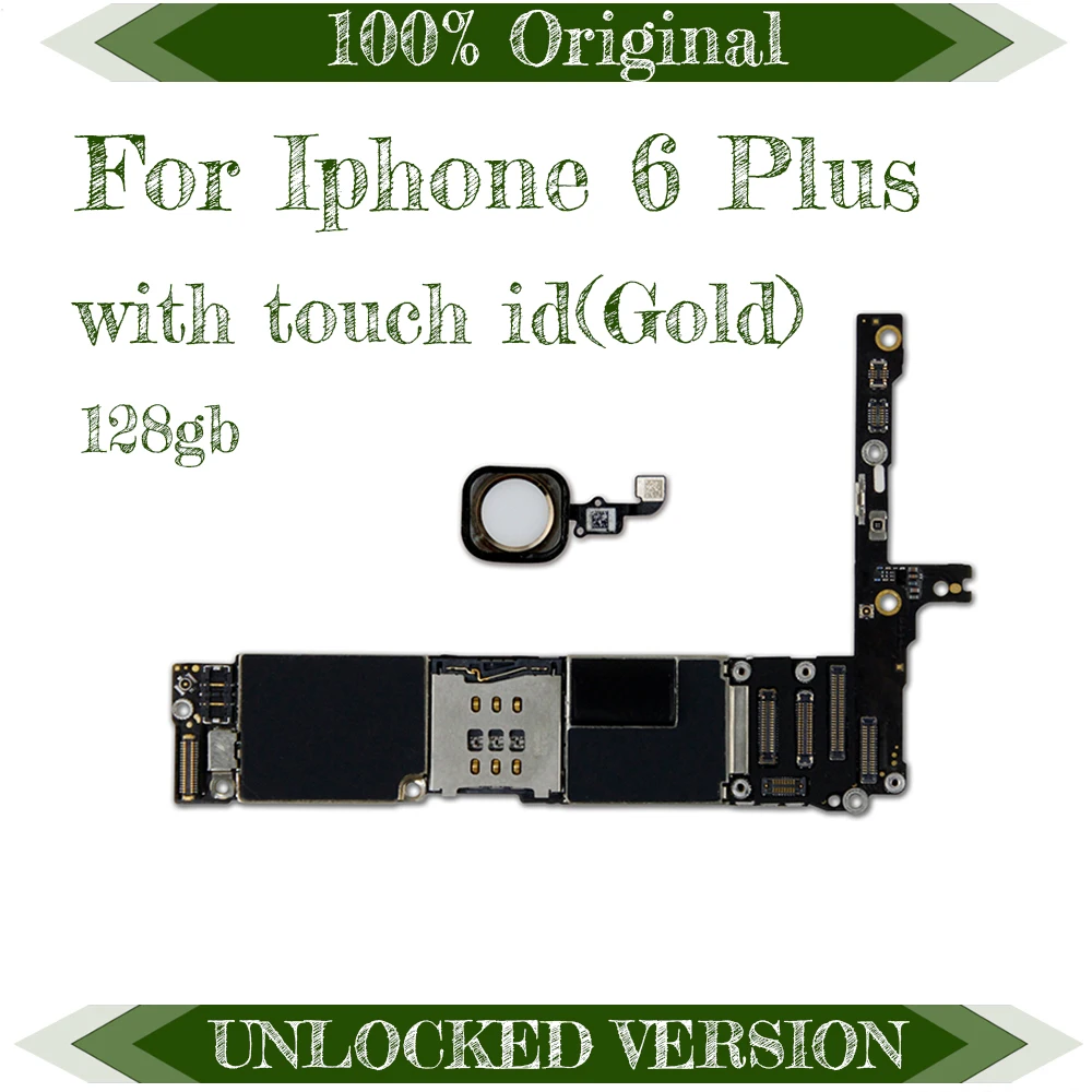 Full Chips 4G Lte Network Main Logic Board Clean iCloud For IPhone 6 Plus 16GB 64GB 128GB Not ID Locked Motherboard IOS System