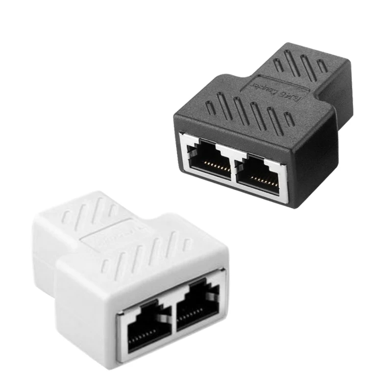 1 шт. 1-2 способа RJ45 Женский сплиттер адаптер Разъемы интерфейс Ethernet кабель Sub для
