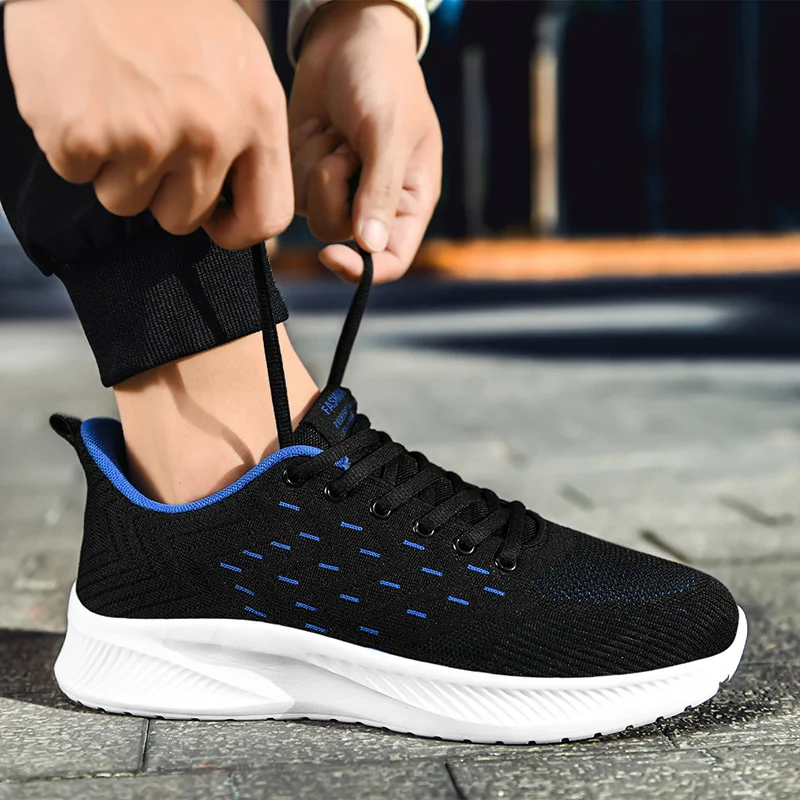 

New Mesh Running Shoes Breathable Sneakers 2021 Spring Comfortable Lace Brand Sports Shoes Men Women Couple Fitness Shoes