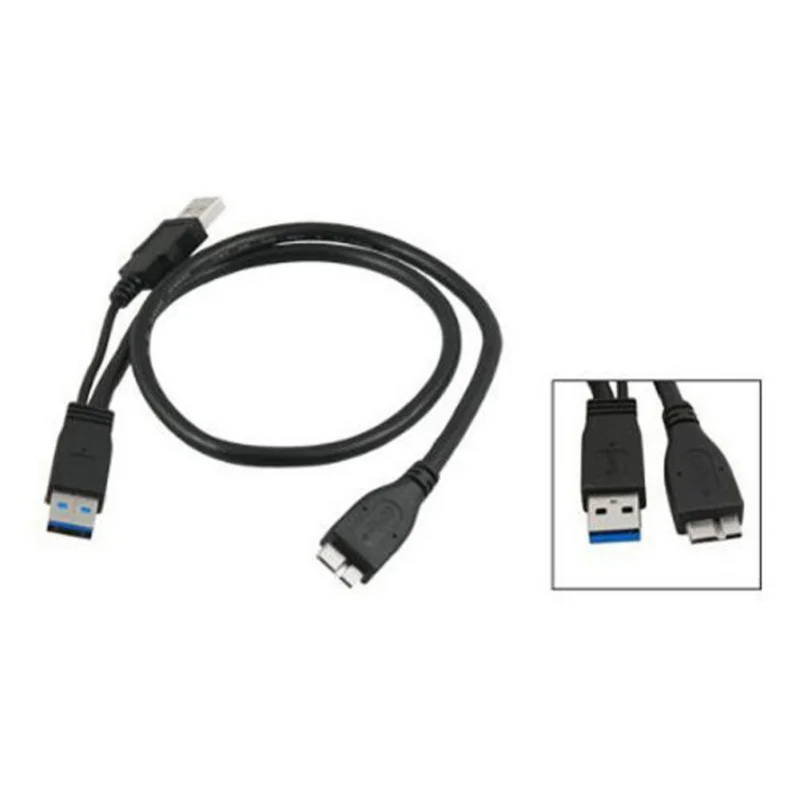 Высокое качество 0 6 м двойной USB 3 A штекер к Micro B Y черный для кабеля питания и