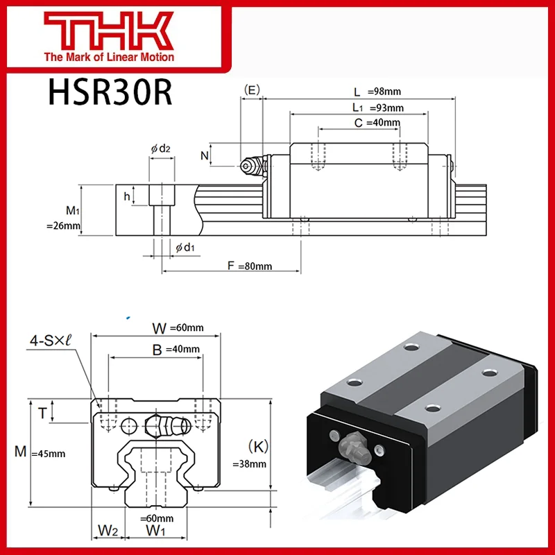 Original New THK linear guide HSR 30 HSR30 HSR30R HSR30RUU HSR30RSS HSR30R1UU HSR30R1SS GK BLOCK | Обустройство дома