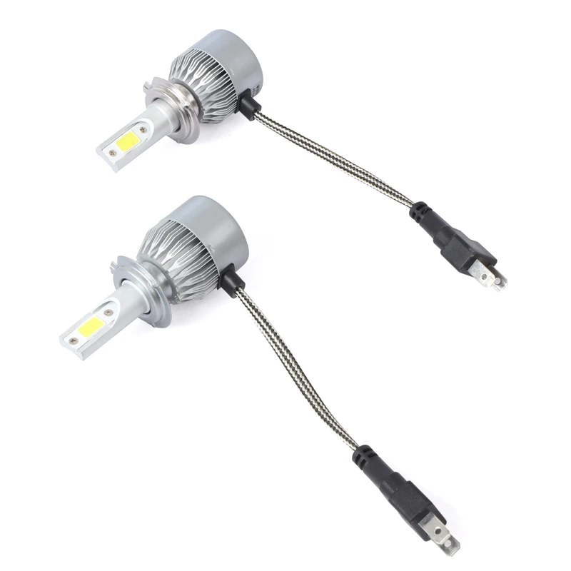 

New 2pcs C6 LED Car Headlight Kit COB H7 36W 7600LM White Light Bulbs