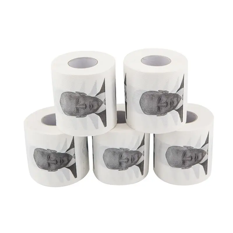 

Joe Biden Pattern Printed Toilet Paper Roll Funny Novelty Gift Bathroom Paper Towel 150 sheets of 3 layers