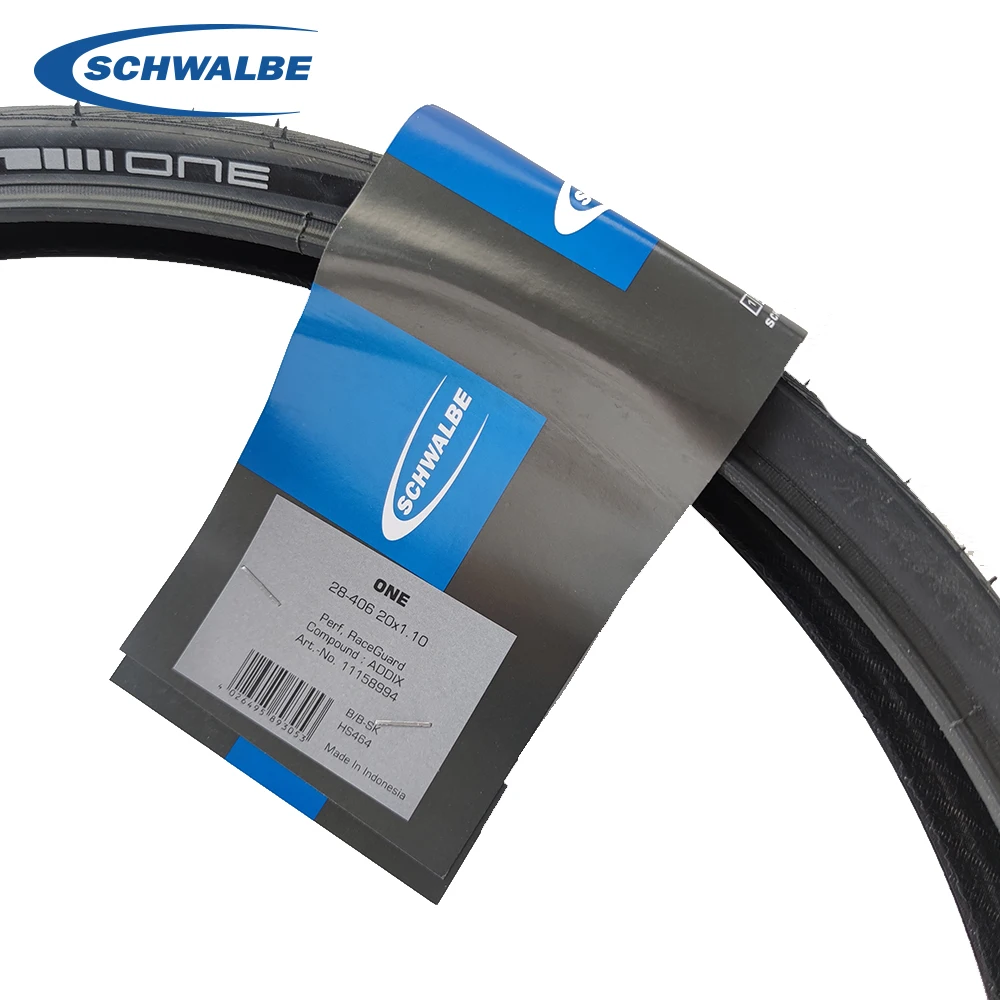 Шина велосипедная Schwalbe со стальной проволокой 20 дюймов 28-406 451 черная желтая