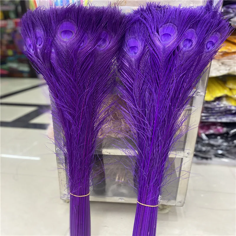 

50pcs/lot High Quality Purple Peacock Feathers 70-80 Cm/28-32 Inch Carnival Jewelry Party Accessories Celebration DIY Plumes