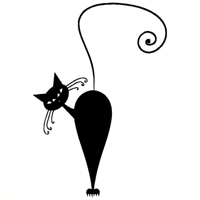 

Автомобильные наклейки, Забавный Хэллоуин, кошка, ПВХ, украшение автомобиля, аксессуары, наклейки, креативные водонепроницаемые черные/бел...