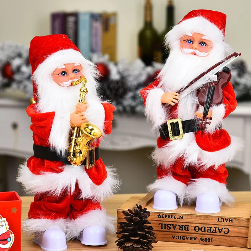 Электрическая кукла Санта-Клаус с музыкой функцией качелей рождественскими