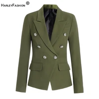 harleyfashion classic design european ameircan army green blazers slim casual high quality outerwear jackets