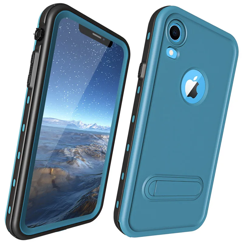 Blue SHELLBOX водонепроницаемый чехол для телефона для iPhone XR XS MAX чехол ТПУ с ПК подводный чехол для iPhone XR XS Max водонепроницаемый чехол - Цвет: Blue