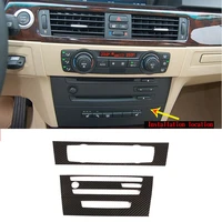 for bmw 3 series e90 e91 05 12 abs carbon fiber car console cd panel volume knob panel decoration sticker car accessories