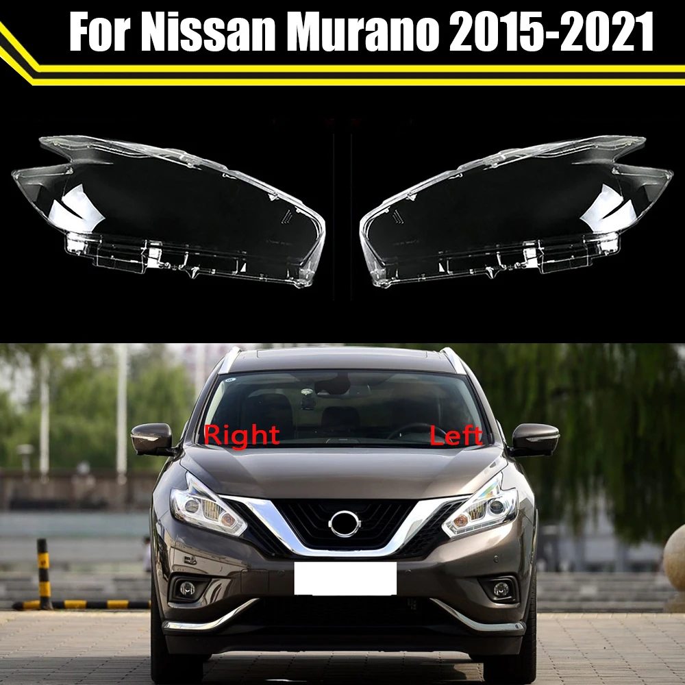Front Headlight Lens Glass Auto Shell Headlamp Transparent Cover Lampshade Lampcover For Nissan Murano 2015 2016 2017 2019 2021