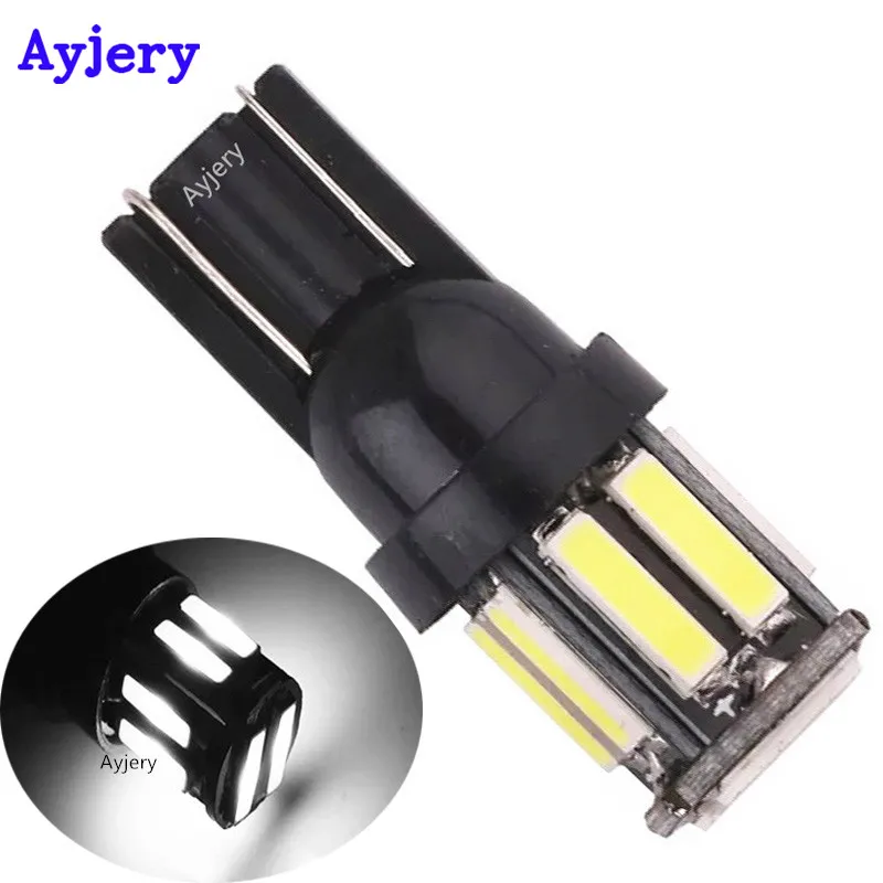 AYJERY 50 шт. 12 В Автомобильный светодиодный T10 10 SMD 7020 194 168 7014 приборные лампы