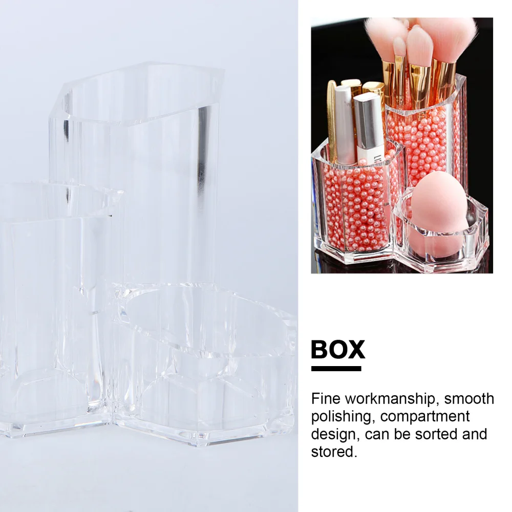

1Set Acrylic Makeup Brush Bucket Dust-proof Cosmetics Storage Container