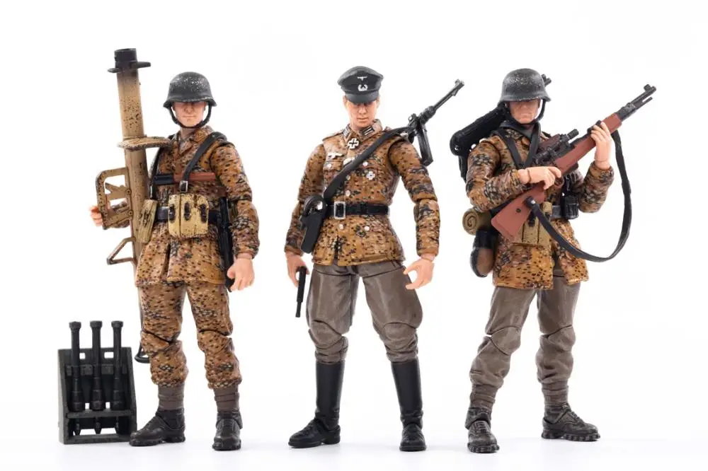 

Экшн-фигурки JOYTOY JT0555 времен Второй мировой войны, немецкий вермахт, осень, камуфляж 1/18, набор 3