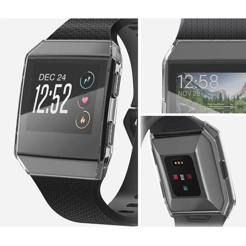 20/все вокруг экрана Защитный чехол для Fitbit Ionic Смарт часы покрытие из ТПУ протектор экрана закаленное 3D полное покрытие