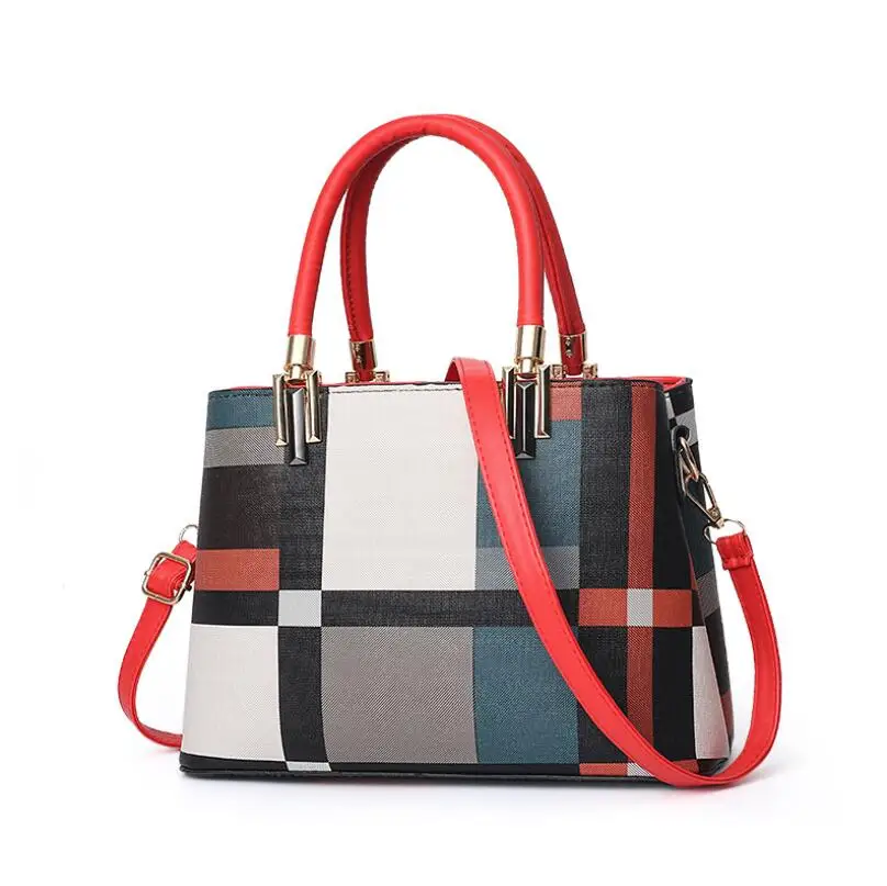 Горячая Распродажа новая модная клетчатая женская сумка элегантная большая на