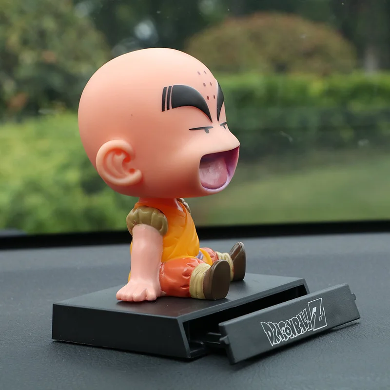 Японское аниме Dragon Ball Z Goku Krillin украшение автомобиля качающаяся голова кукла телефон кронштейн Dragon Ball фигурка кукла игрушка 12 см