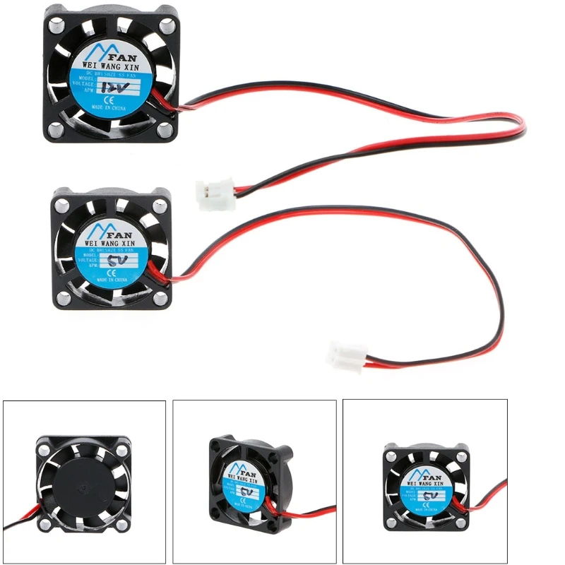 

25257mm DC 5V 12V 2-Pin Cooler Brushless Chipset Heatsink Mini Cooling Fan 2507