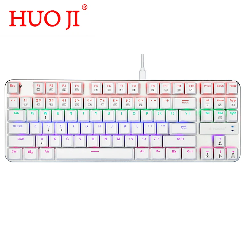 Механическая клавиатура HUO JI E-YOOSO низкопрофильная TKL механическая с радужной