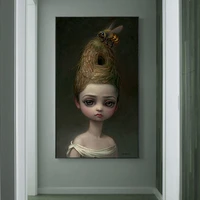 mark ryden childish strange dark world queen bee art canvas painting wall art picture for living room home decor no frame