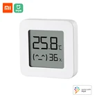 Оригинальный цифровой Bluetooth-термометр XIAOMI Mijia 2, беспроводной умный гигрометр с датчиком температуры и влажности, работает с приложением Mijia
