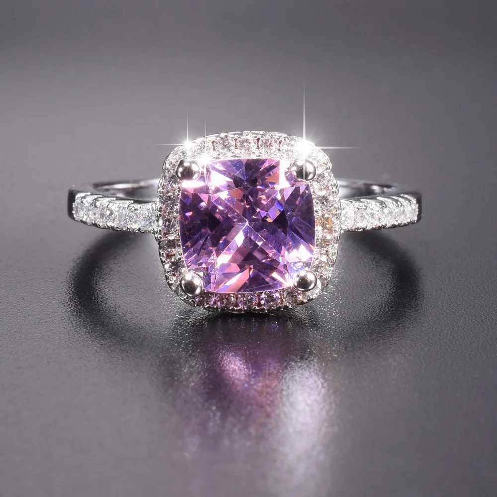 Акция! Женское Обручальное кольцо из серебра 100% пробы с искусственным