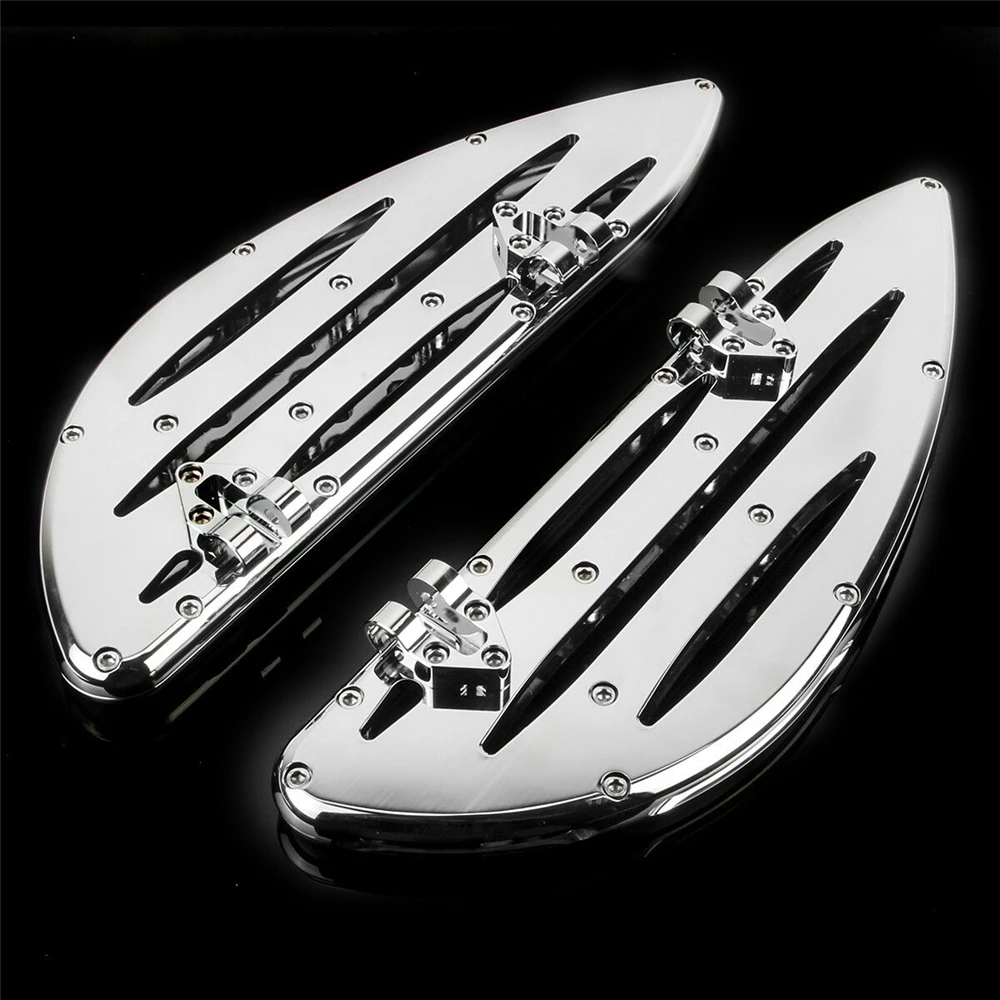 

New Motorcycle Chrome Passenger Driver Floorboards For Harley Touring 86-15