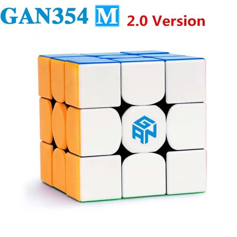 GAN-cubo m&aacute;gico GAN354 M para ni&ntilde;os, juguetes magn&eacute;ticos de 354 M, 3x3, cubos Gans de velocidad profesionales GAN 354 M, 2,0-1