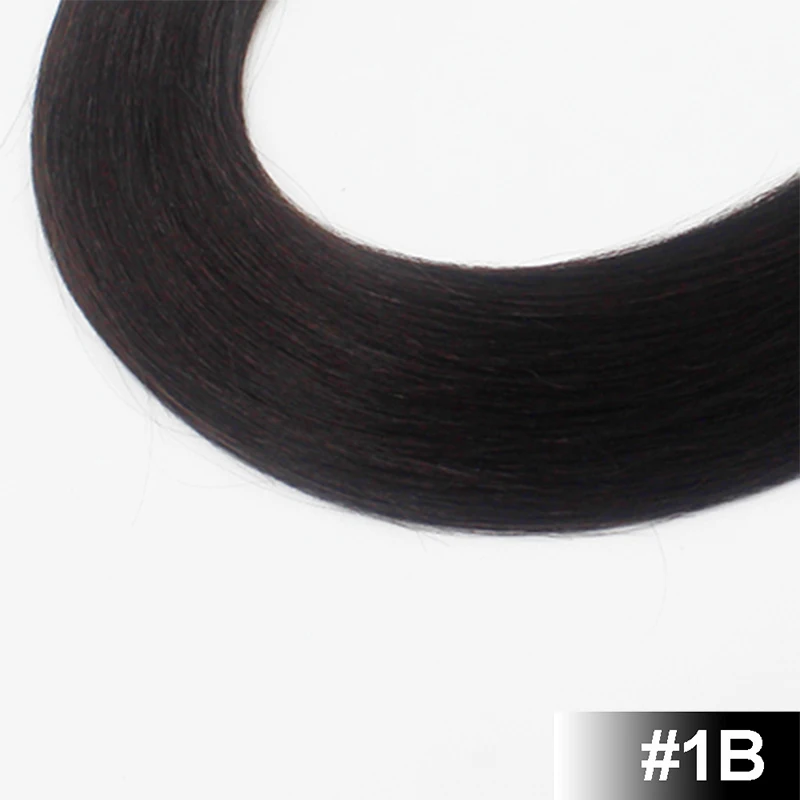 # 1B Forever Hair настоящие волосы Remy, бесшовные волосы на ленте, человеческие волосы для наращивания, 5 шт., только шелковистые прямые волосы для европейского салона - Цвет: # 1B