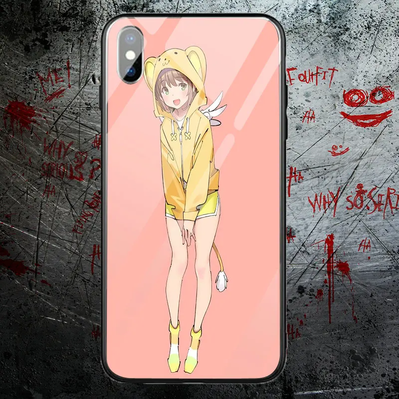 Sakura Card Captor Il Clow Tempered Glass Phone Cases for iPhone 8 7 6 5 5S SE 2020 6S Plus X XR XS 11 Pro Max Bags | Мобильные