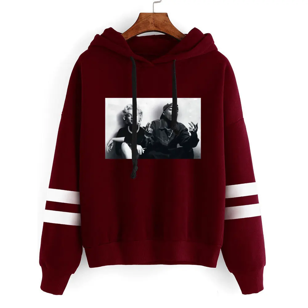 

2020 Fashion Design Legends Tupac 2Pac Marilyn Monroe Print Hoodies Women Autumn Winter Sweatshirt 90s Warm Hoodie
