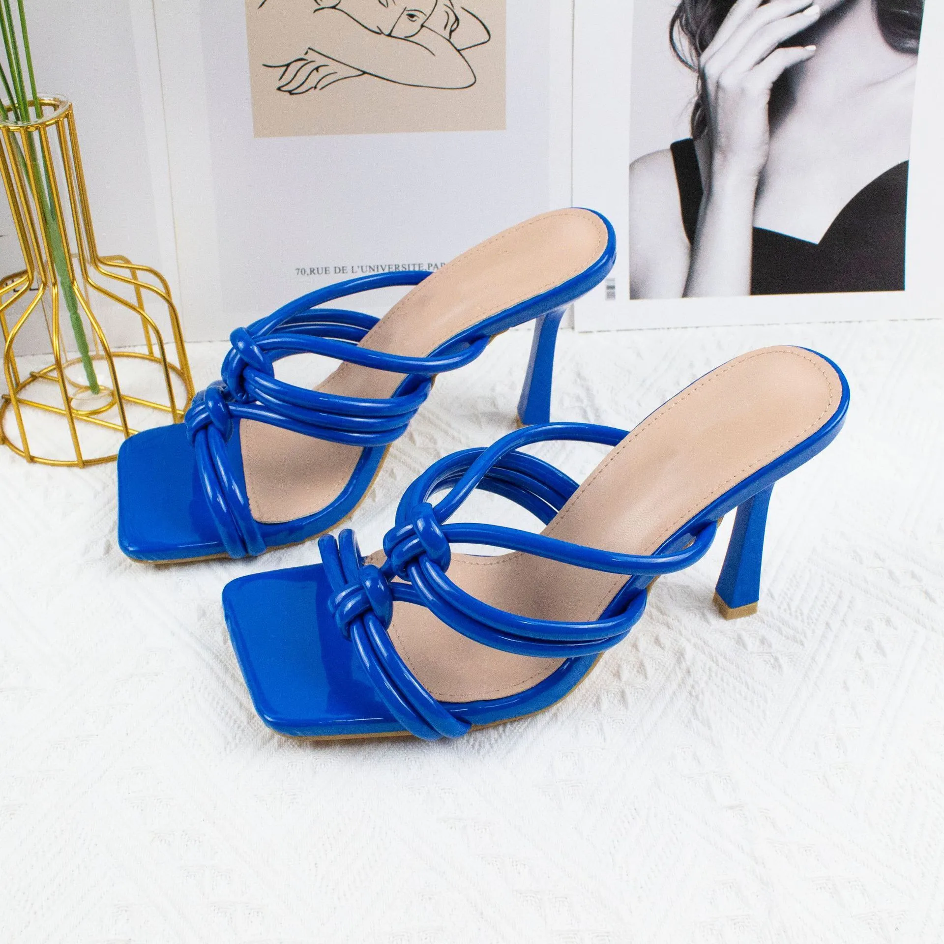 

Туфли-лодочки женские на высоком каблуке, босоножки без застежки, обувь в нигерийском стиле для вечерние, лето