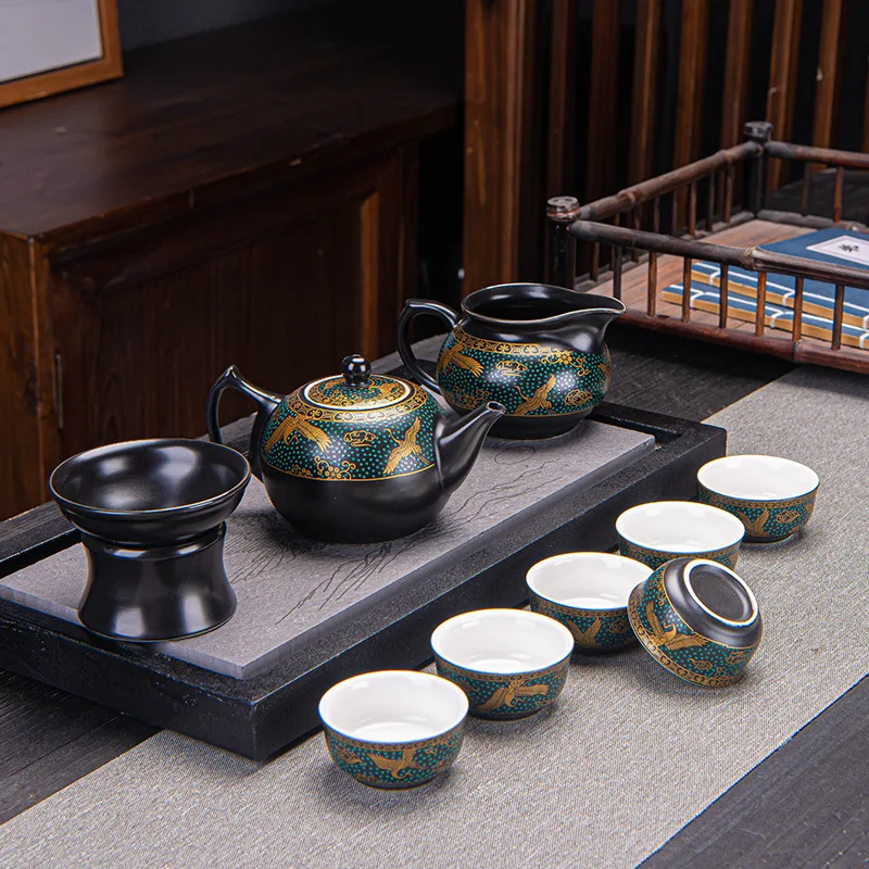 

High Quality Chinese Porcelain Tea Set Tea Cups for living room Tableware Tea Ceremony Teapot