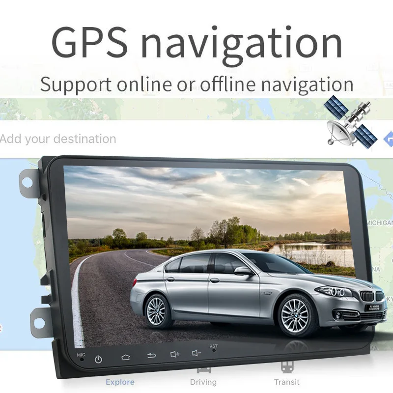 2 Din MP5 Автомобильный плеер Android 9 1 автомобильное радио Bluetooth ''GPS WIFI FM MP4 Музыка