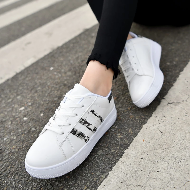 HUNNISE/Женская Вулканизированная обувь Качественная женская из искусственной кожи