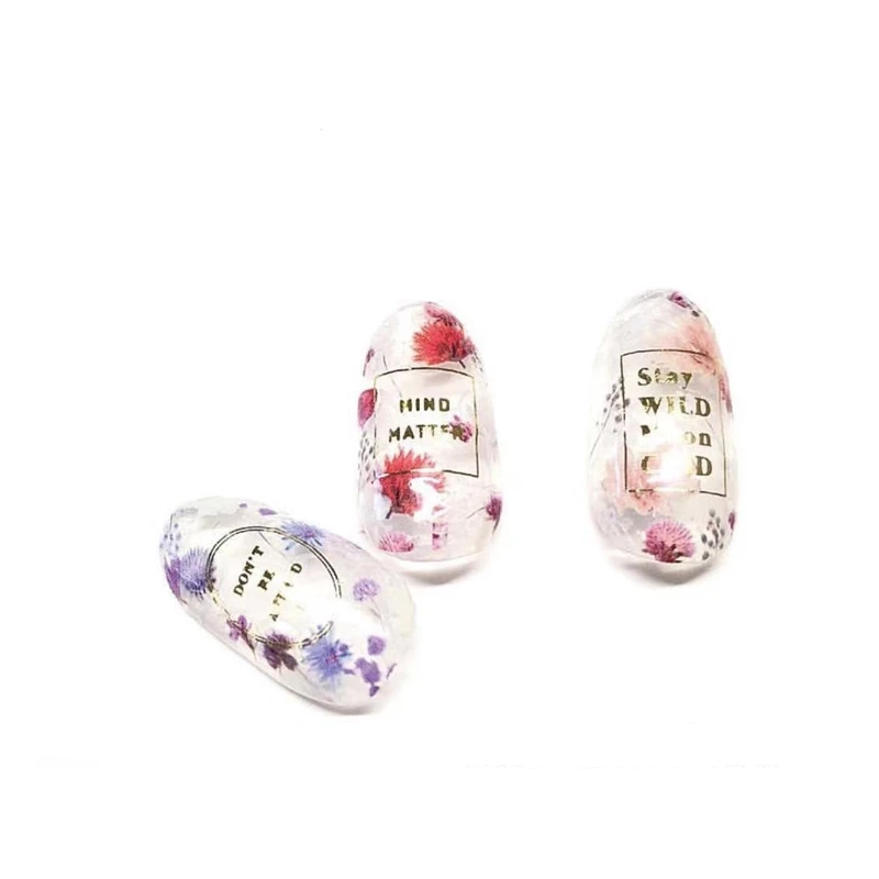 

1Pcs Nail sticker art decoration slider love heart/flower adhesive design Water decals manicure lacquer accessoires polish foil