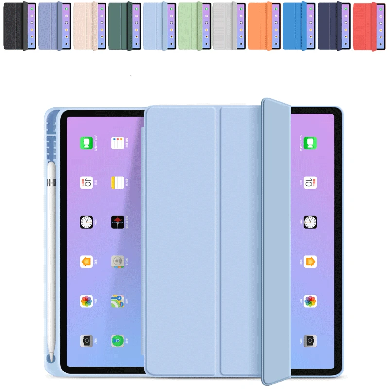 

Case for iPad Air 4 Case Magnetic Smart Cover Stand with Pencil Holder for Apple iPad 10.9 2020 New Release Trifold Funda Capa