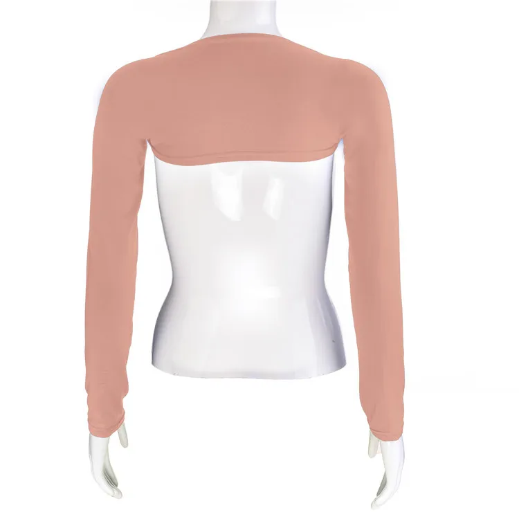 New Fashion One Piece Cotton Sleeves Arm Cover Shrug Bolero Hijab Muslim Islamic 20 Colors Free Shipping - Color: DarkPink