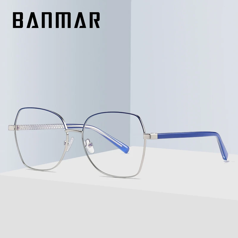

BANMAR Retro Anti Blue Ray Computer Glasses Women Round Eye Glass Men Blue Light Blocking Fashion Eyewear Optical Frames