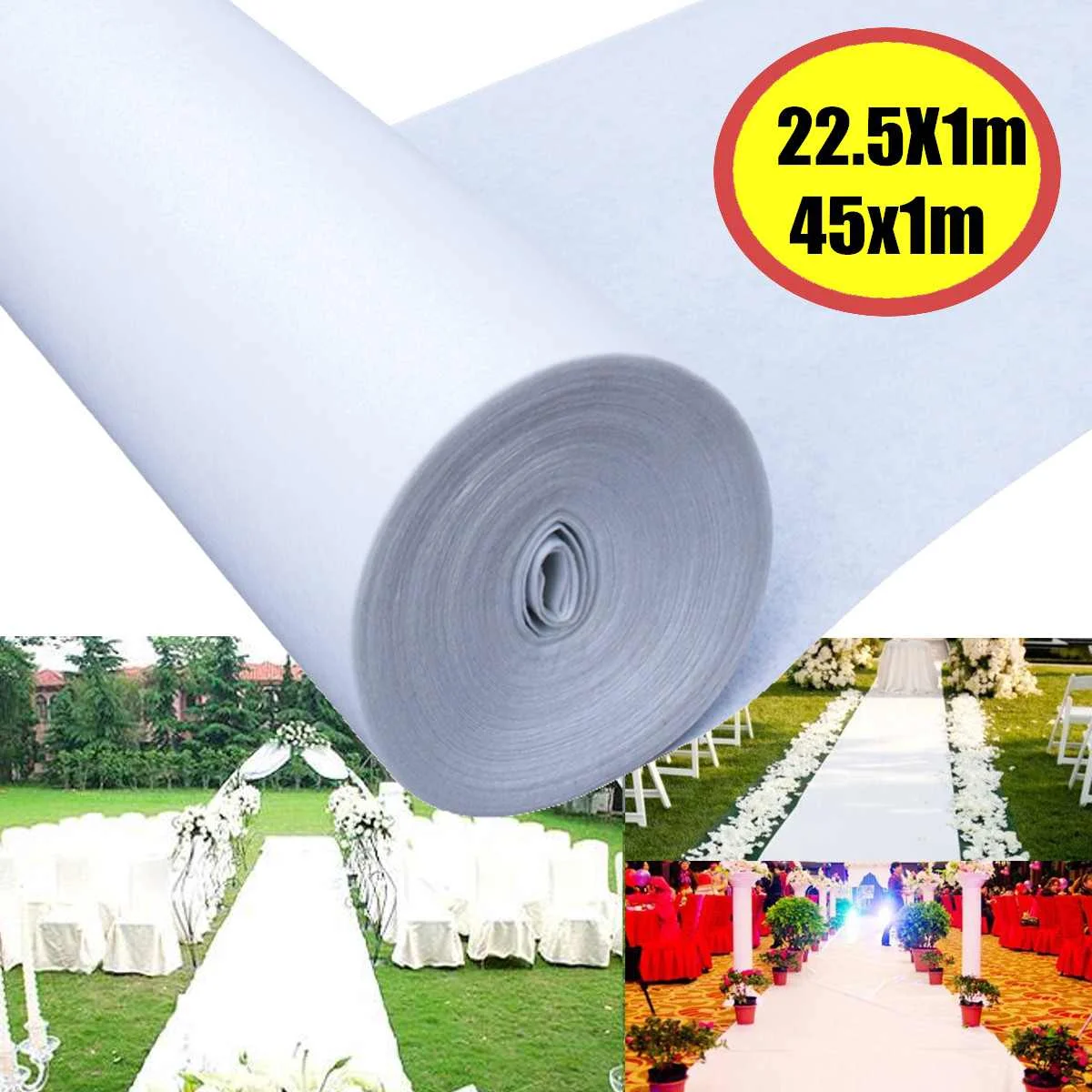 

White Carpet Wedding Aisle runner White Rug Carpet Indoor Outdoor Hotel Hall Marriage Ceremony Banquet Film Party Decor 45M 23M