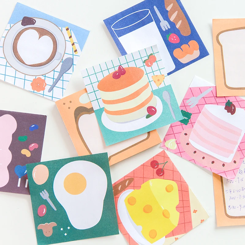 50 листов милый энергетический блокнот для еды ежедневный клейкий заметок