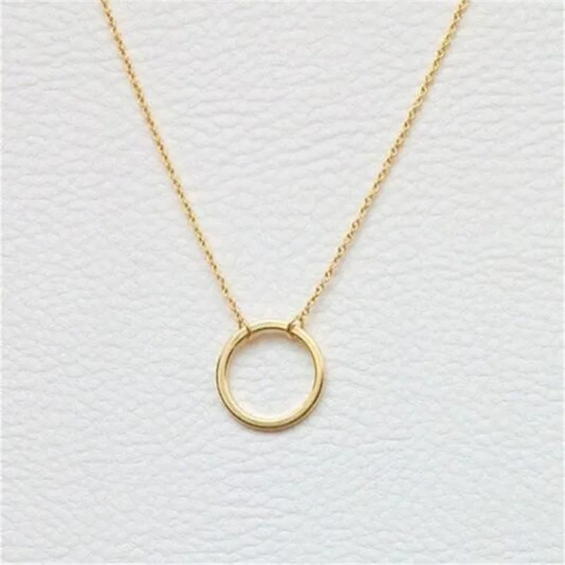 Простые круглые подвески Цепочки и ожерелья ожерелье вечности Карма Infinity цвет